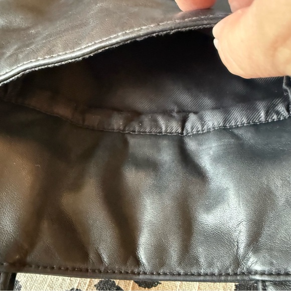 VTG Ralph Lauren Black Leather Shopper Small Tote Bag - Picture 14 of 14